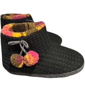 NWOB! Cuddl Duds Fleece-Lined Ankle Bootie Slippers - Size 5-6